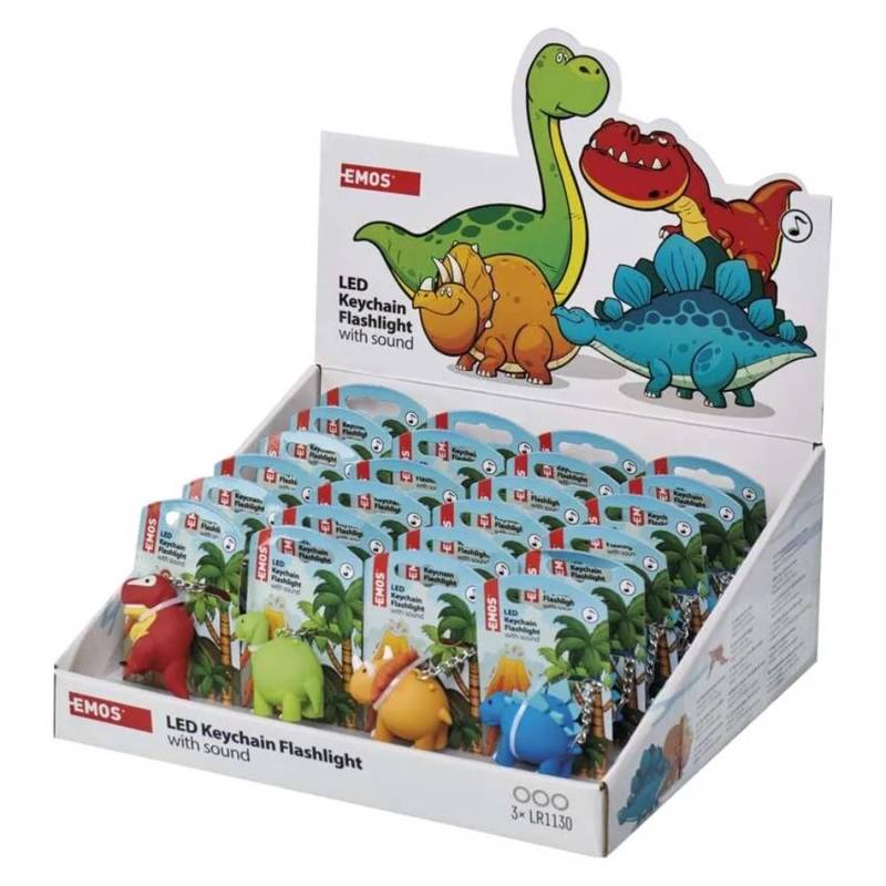 LED võtmehoidja - heliga dinosaurused