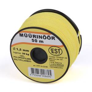 Müürinöör 1,5mmx50m kollane