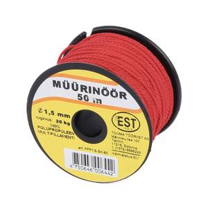 Marking twisted polypropylene multifillament cord red 1,5mm/50m