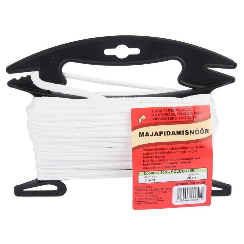Majapidamisnöör polüester 5mm/20m raam