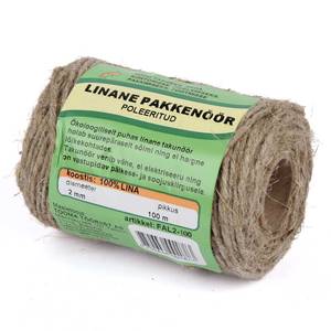 Linane pakkenöör 2mm/100m rull