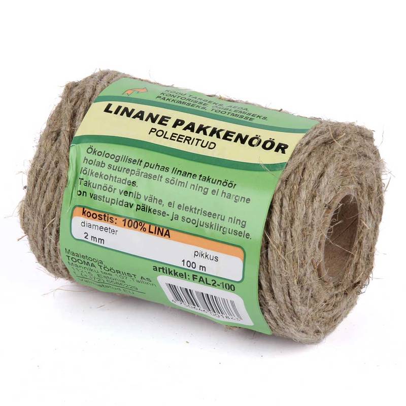 Linane pakkenöör 2mm/100m rull