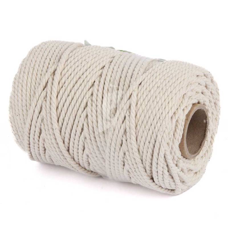 Rope cotton twisted 3-strand 3mm 50m