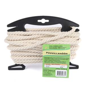 Rope cotton twisted 3-strand 8mm 10m