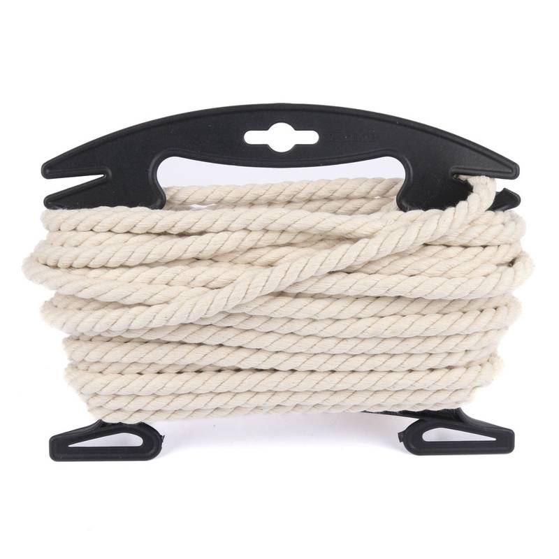 Rope cotton twisted 3-strand 8mm 10m