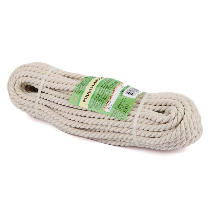 Puuvillanöör 8mm/20m vihk
