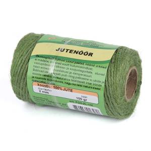 Jutenöör 2mm 100m rull roheline