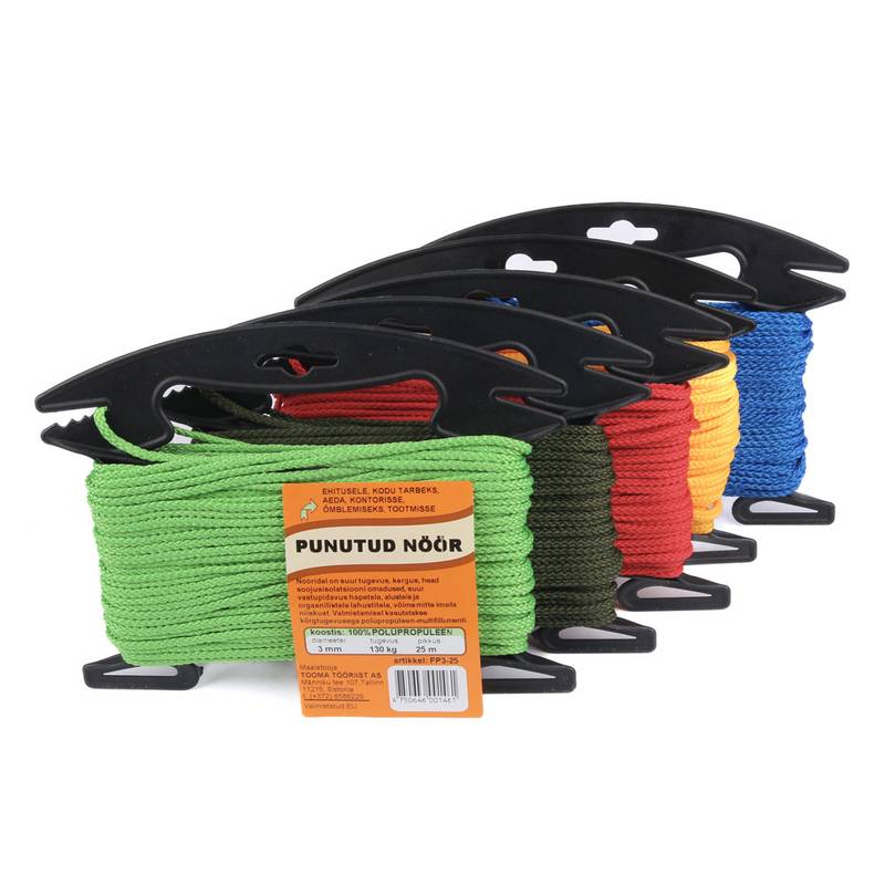 Punutud nöör polüpropüleen 3mm/25m raam