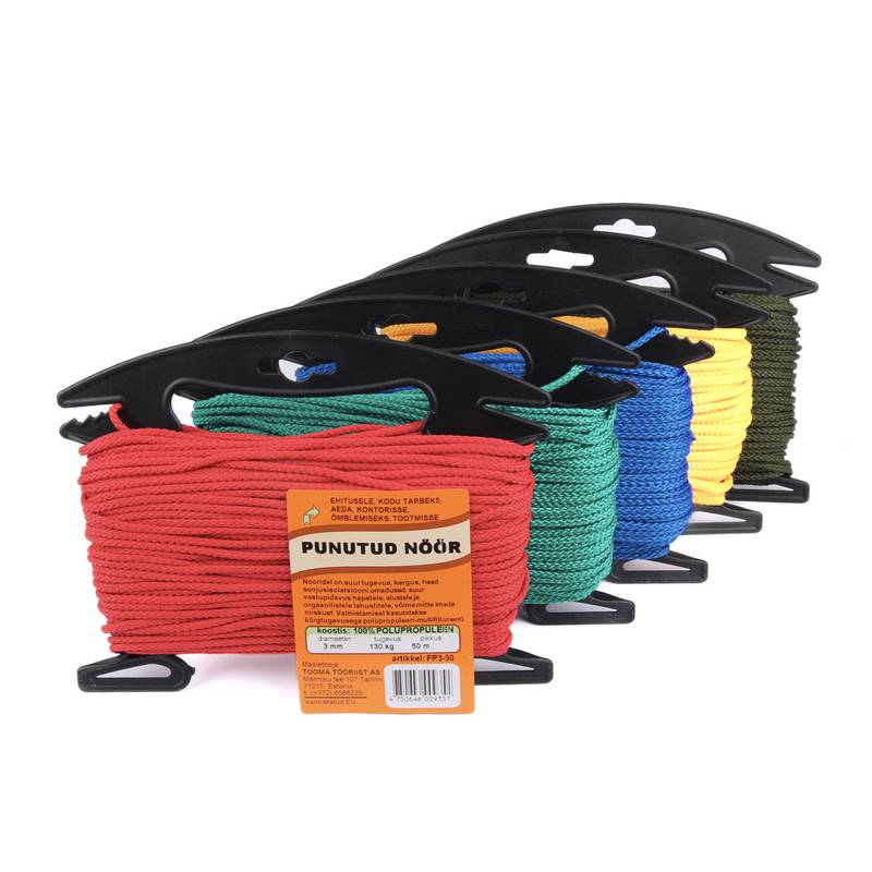 Punutud nöör polüpropüleen 3mm/50m raam