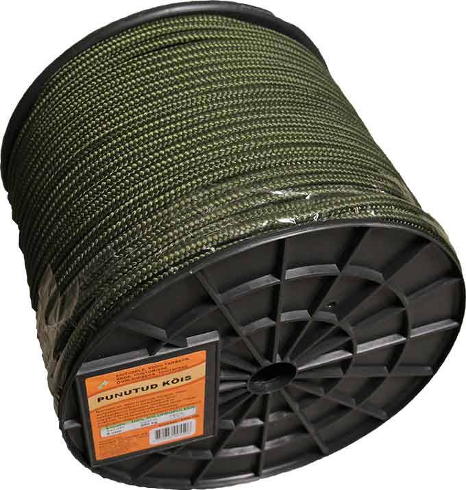 Braided Polypropylene Cord Ø 4mm, 300m on Reel, Khaki