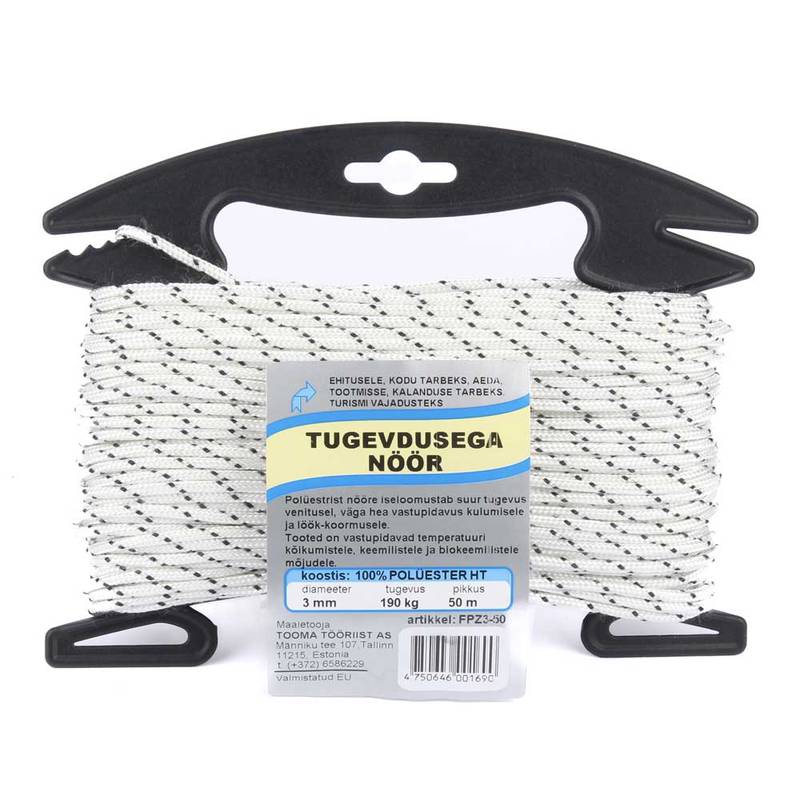 Tugevdusega nöör polüester 3mm/50m raam