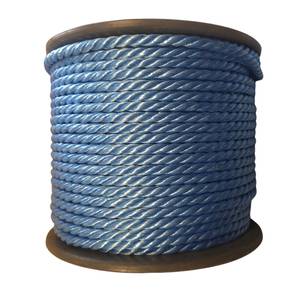 Keerutatud köis sinine polüpropüleen 10mm trummel (müük 120m kaupa)