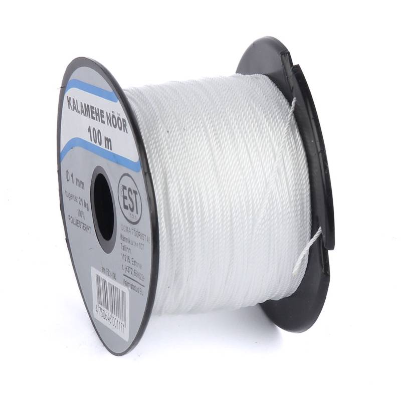 Kalamehe nöör valge polüamiid 1mm/100m