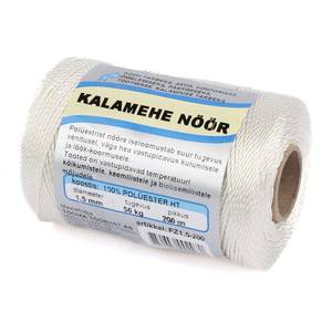 Polyester twisted cord white 1,5mm/200m