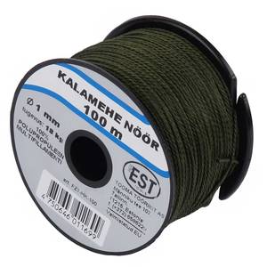 Kalamehenöör 1mm/100m militaar(rull/plast)