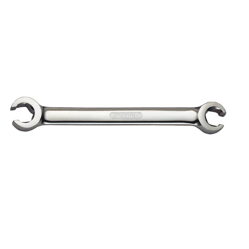 CHROMEplus Open double ring spanner, offset, 6x8mm