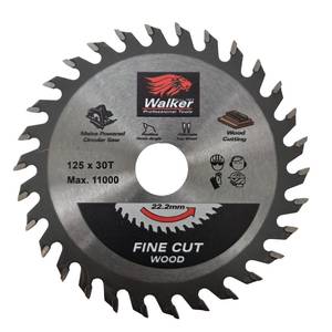 125mm x 30T Wood Cutting Saw Blade - 22.2mm bore