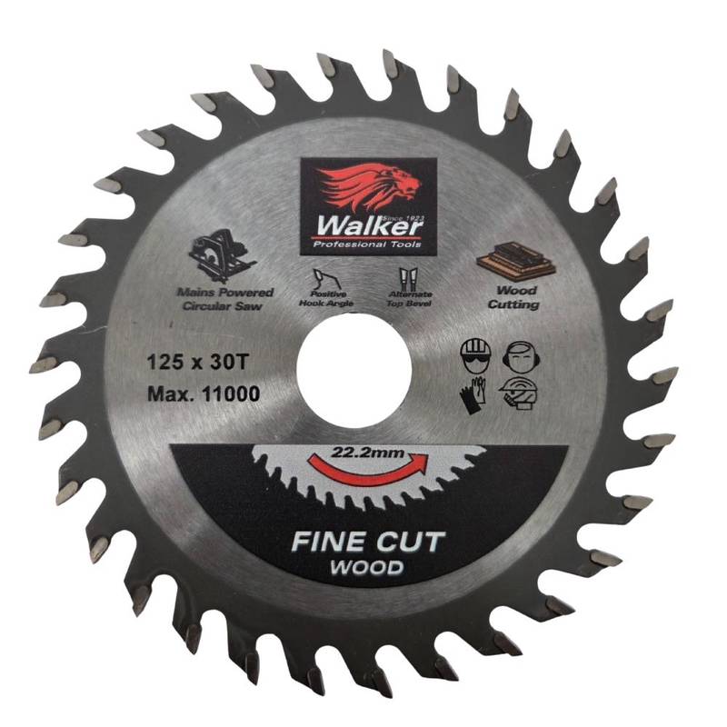 125mm x 30T Wood Cutting Saw Blade - 22.2mm bore