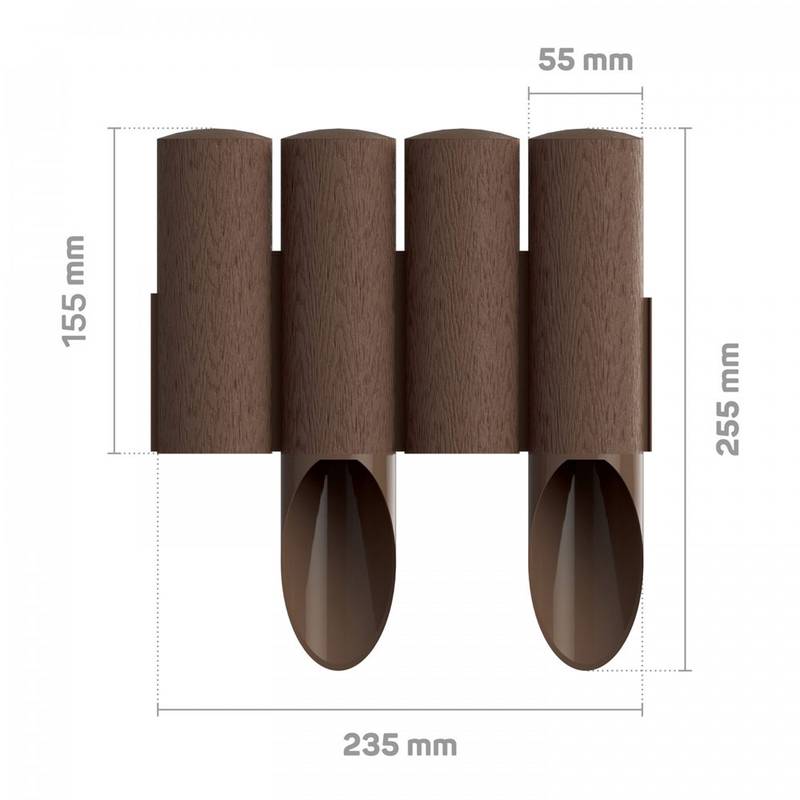Vaipiire plast 4-elementi pruun 2,3m(10tk x23cm)