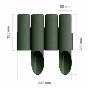 Garden pallisade 4 elements STANDARD /green/