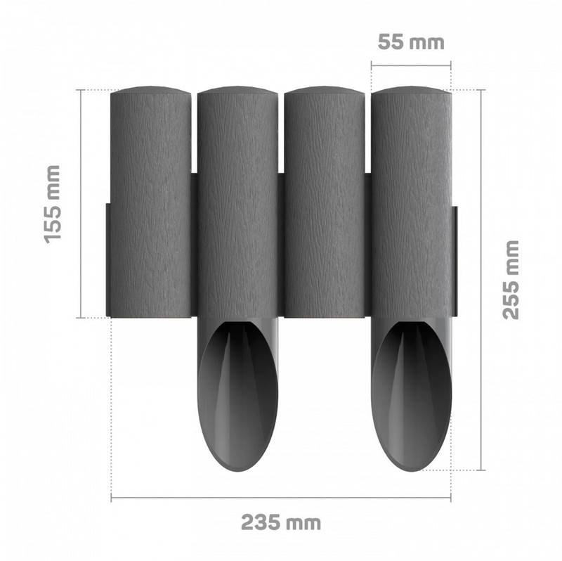 Vaipiire plast 4-elementi hall 2,3m(10tk x23cm)