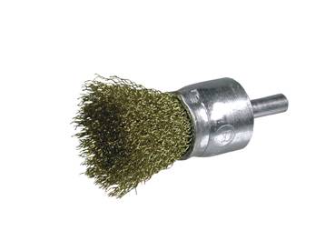 End Brush D25 shank 6 crimped brass wire 0,30 T25
