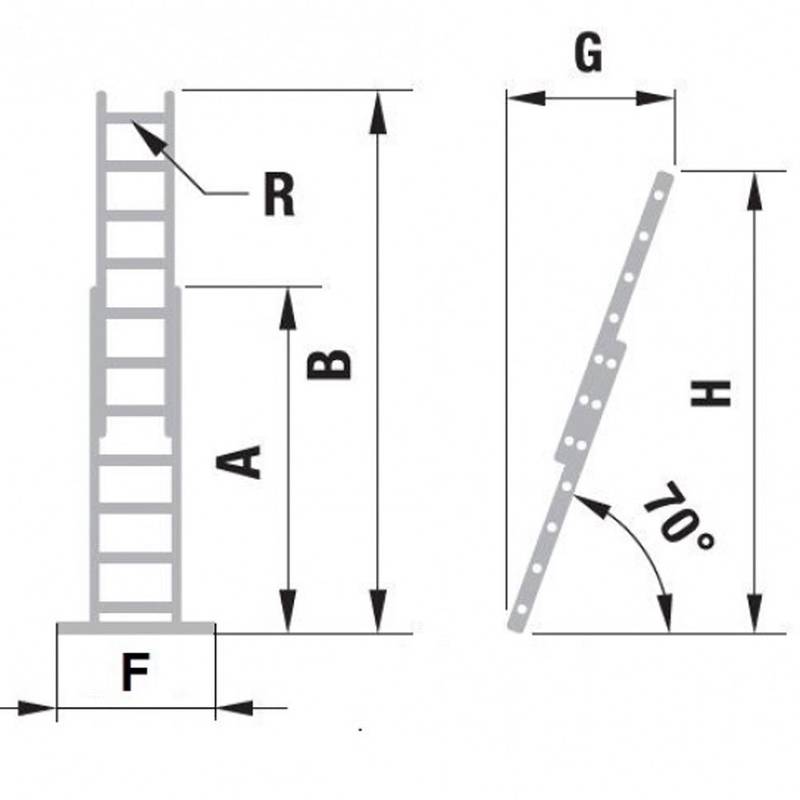 Redel 2-osaline 2x14 6,8m
