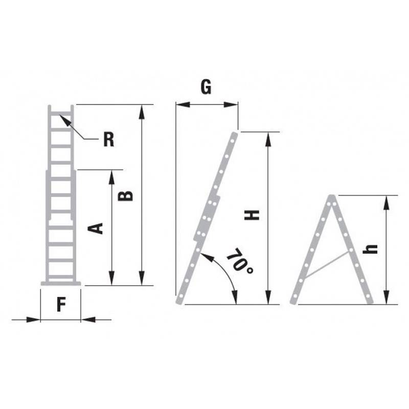 A-redel 2-osaline 2x13 6,25m