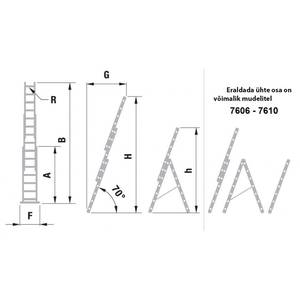 Semi-profi ladder 3x12 EUROSTYL