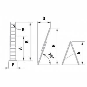 Profi ladder A 2x14 FORTE