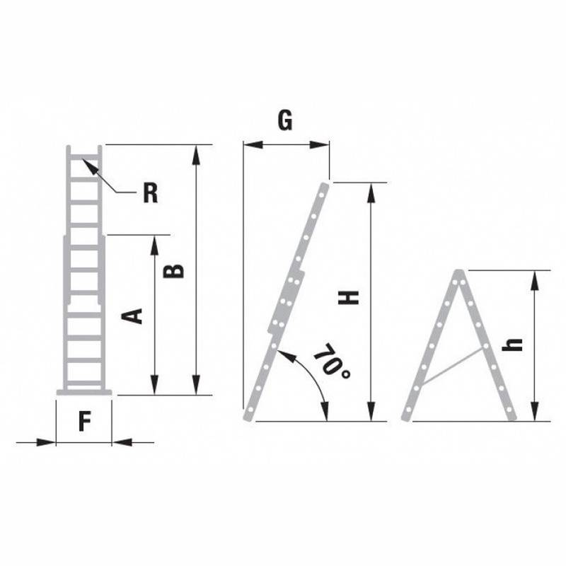 Redel 2x10astet A-profi 4,96m