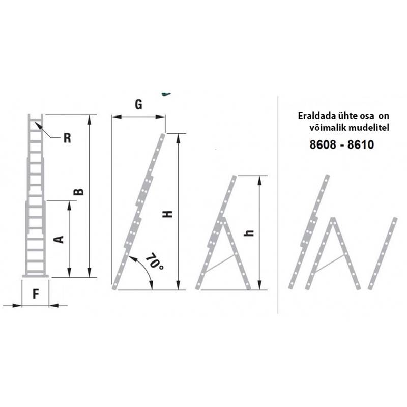 Profi ladder 3x12 FORTE