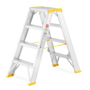 Double-Sided Aluminium Stepladder FORTE 9404, 2x4 steps