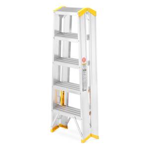 Double-Sided Aluminium Stepladder FORTE 9405, 2x5 steps