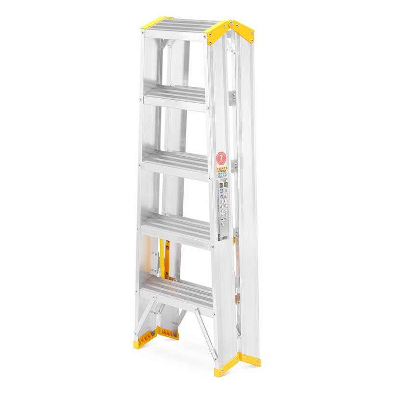 Double-Sided Aluminium Stepladder FORTE 9405, 2x5 steps