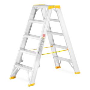 Double-Sided Aluminium Stepladder FORTE 9405, 2x5 steps