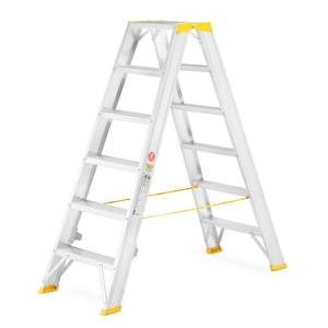 Double-Sided Aluminium Stepladder FORTE 9406, 2x6 steps