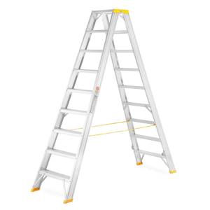 Double-Sided Aluminium Stepladder FORTE 9409, 2x9 steps