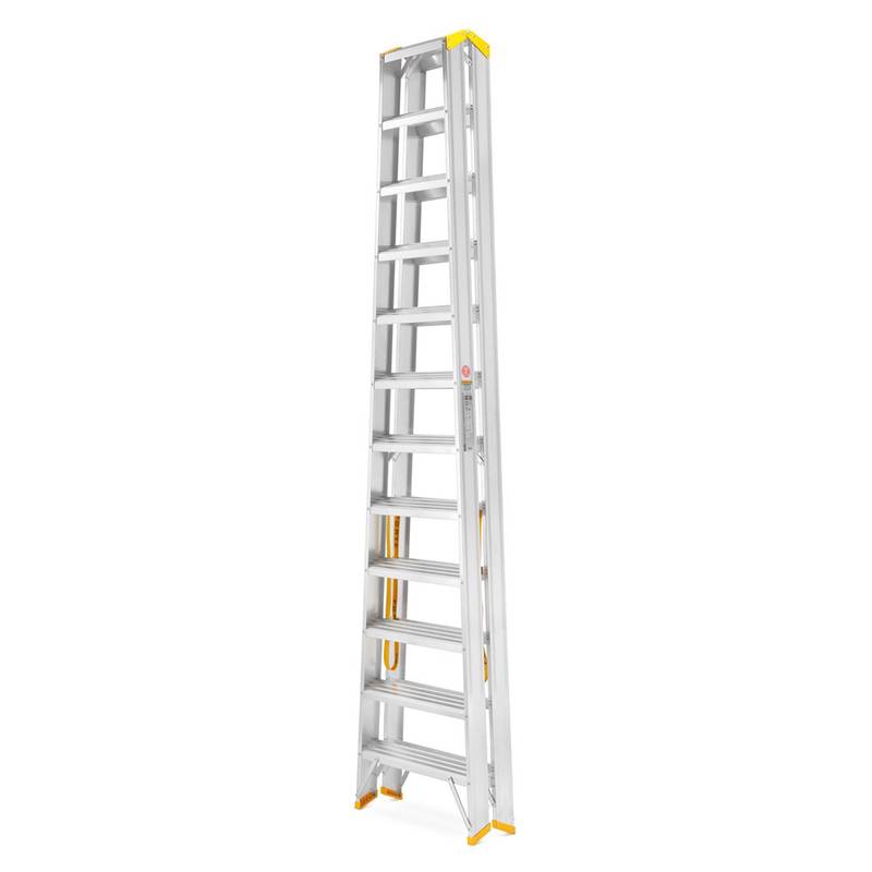 Double-Sided Aluminium Stepladder FORTE 9412, 2x12 steps