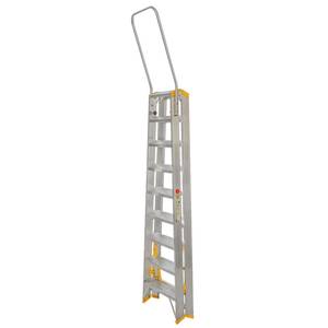 Double-Sided Aluminium Stepladder FORTE with Handrail, 9419, 2x9 steps