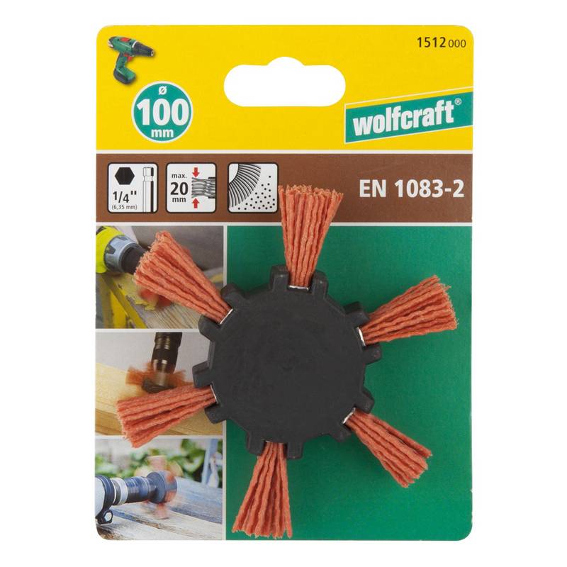 Nylon rotary flap brush hex shank red Ø100
