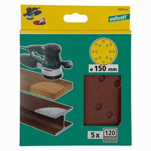 Lihvpaberketas Ø 150mm 5tk velcro 14 ava K120