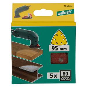 Easy-Fix Sanding Sheets for wood/metal 95 mm K80 5 pcs