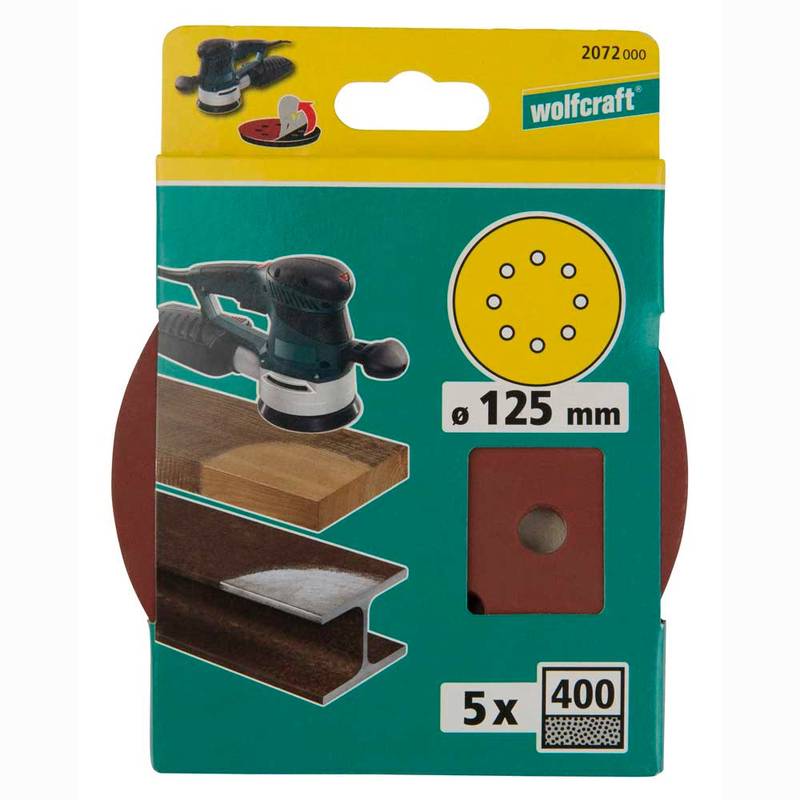 Easy-Fix Sanding Discs for wood/metal Ø125mm 5pcs. K400
