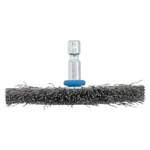 Steel Wire Wheel Brush Ø75x10mm Hexagon shank A/F 6.35 mm (¼")