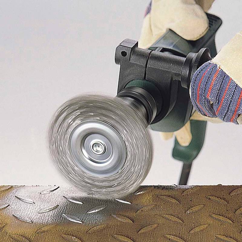 Steel Wire Wheel Brush Ø75x10mm Hexagon shank A/F 6.35 mm (¼")