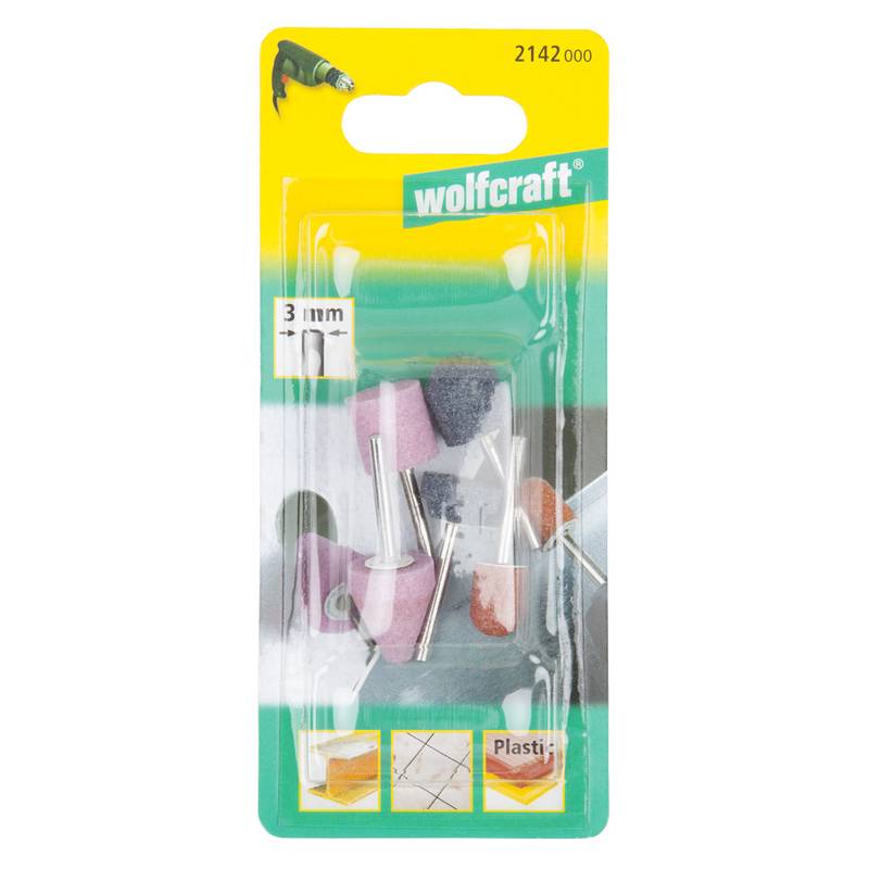 Mounted Stone Set, 5 Pcs., 3 mm shank