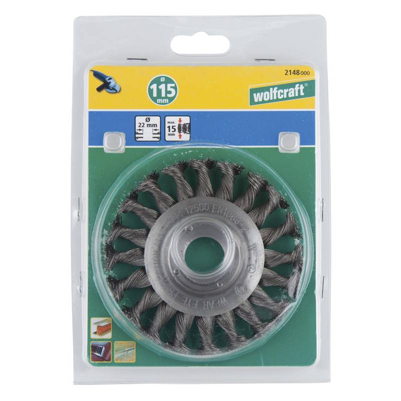 Steel Wire Wheel Brush Ø115mm 22.2 mm bore