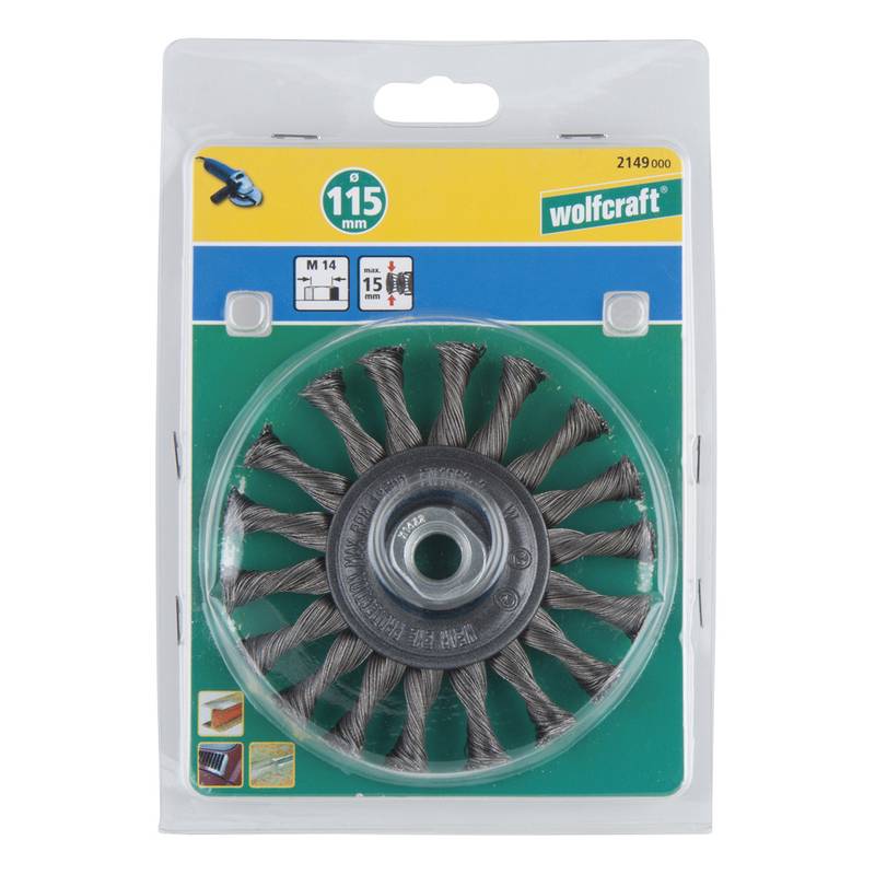 Steel Wire Wheel Brush 115mm thread M14, twisted