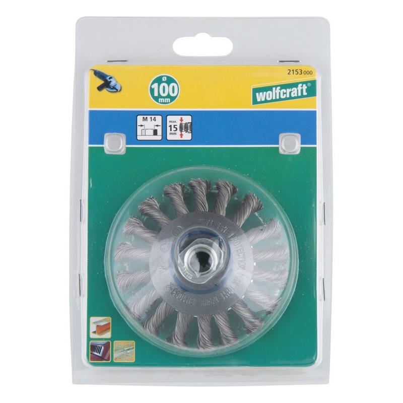 Steel Wire Cup Brush Ø100mm thread M14, twisted